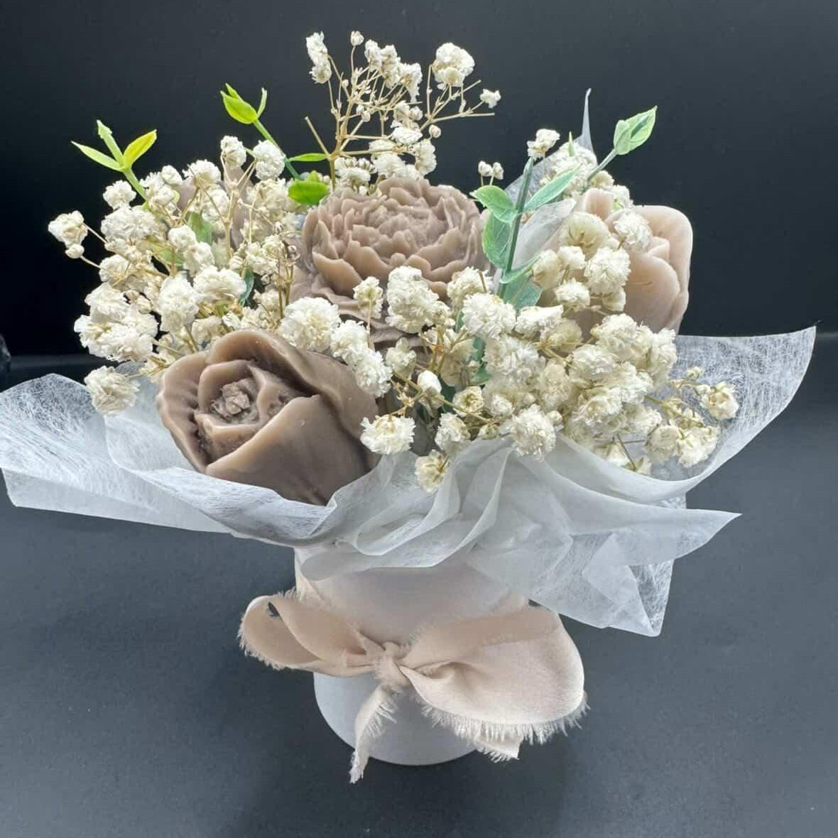 Dark Brown Floral Bouquet